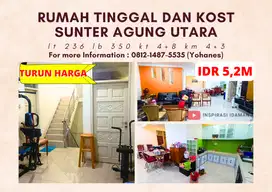 Rumah Tinggal 3 Lantai Dan Kost Sunter Agung Utara