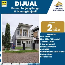 DIJUAL Rumah sudut Jalan Gunung Rinjani Tanjung Bunga