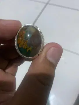 Batu akik pancawarna edong.