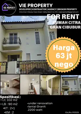 Rumah cantik citra gran cibubur hanya 7 menit ke pintu tol