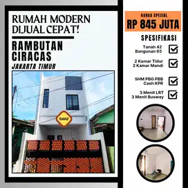 Dijual Rumah 2 Lantai Dekat Tol Rambutan Jakarta Timur