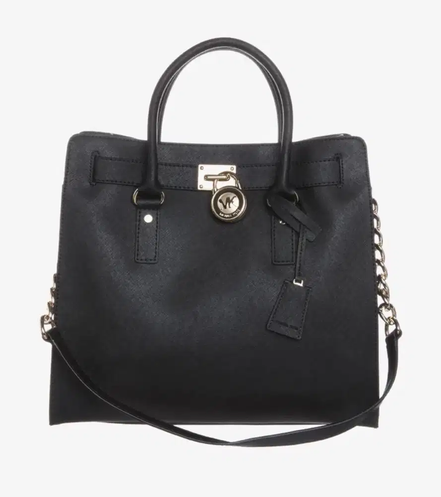 authentic michael kors black hamilton two way