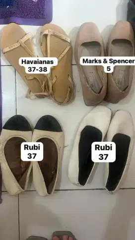 SEPATU SANDAL WANITA HAVAIANAS,MARKS&SPENCER,RUBI NEGO FREE