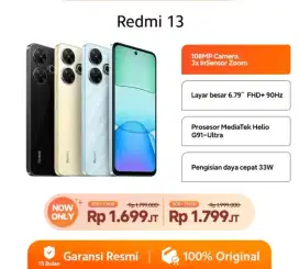 Handphone Xiaomi redmi 13 8/256 New