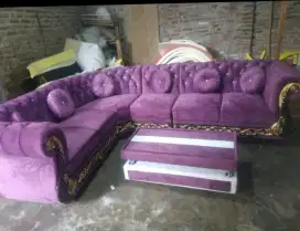 Sofa pojok fiber + meja