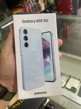 Samsung A55 5G ram8+8/256gb icyblue new segel grs resmi 1 thn sein