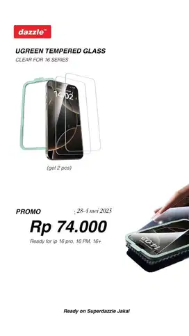 Tg clear ugreen for iphone 16 series
