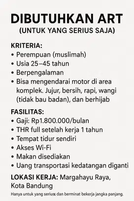 ART yang serious aja dan tolong di baca dulu