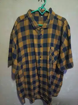 Kemeja Kotak Lengan Pendek Barang Second Mulus BigSize4000