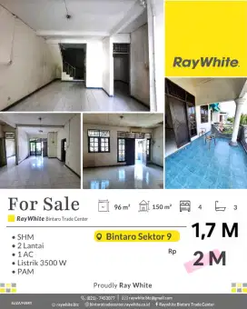 Dijual Cepat Rumah Hitung Tanah di Rajawali Bintaro Sektor 9
