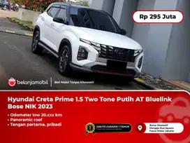 [ LOW KM ] Hyundai Creta Prime 1.5 Two Tone Putih AT Panoramic Bluelin