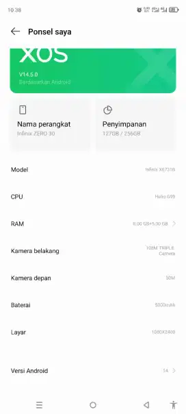 Jual infinix zero 30 minus kotak