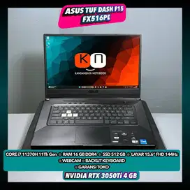 Asus Tuf Dash F15 FX506PE Core i7 Gen11 RTX3050Ti Ram16/512GB 15,6inch