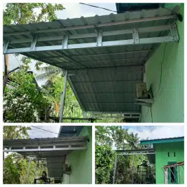 pemasangan Kanopi baja ringan InsyaAllah Amanah.