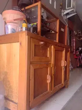 Di jual etalase kayu jati belanda