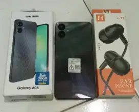 Samsung A06 Ram 4/64 GB (Black) pemakean 2 bln msh gransi Free headset