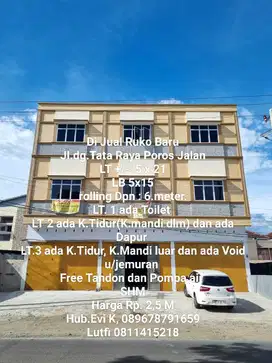 Dijual Ruko 3 lantai di Jl. Dg. Tata Raya Makassar
