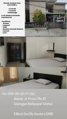 Kos Bulanan Azzahra (include air&listrik)