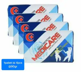 Paket Sabun Medicare Anti Bacterial (1paket Dapat 4pcs)