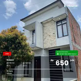 Rumah Baru 2 Lantai dekat PDAM Pakis