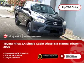 [ KM 15RB ] Toyota Hilux 2.4 Single Cabin Diesel MT Hitam 2020/2021