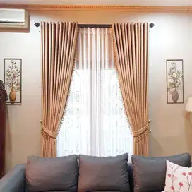 Menjual Gorden Blackout Sekat Klinik Hordeng Pintu Gordyn Vitrase