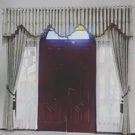 Jual Gorden Blackout Sekat Klinik Hordeng Pintu Gordyn Vitrase