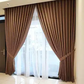 Supplier Gorden Blackout Sekat Klinik Hordeng Pintu Gordyn Vitrase