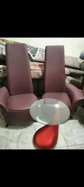sofa mini plus meja bulat