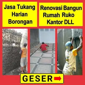 TUKANG Bangunan Harian Borongan CAT KERAMIK PARTISI TALANG PLAPON TMBO