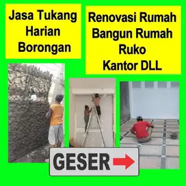 TUKANG BANGUNAN BORONGAN HARIAN Keramik Me-Cat Talang Plafon Partisi D