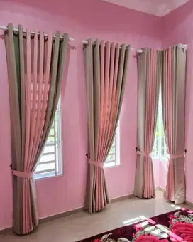 Supplier Gorden Blackout Sekat Klinik Hordeng Pintu Gordyn Vitrase