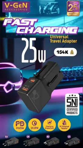 charger universal 25watt vgen