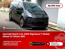 [LOW KM] Hyundai Staria 2.2L 2WD Signature 7 Diesel AT Hitam 2021 2022