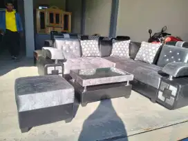 Sofa minimalis + fub abu hitam