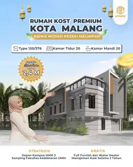 Jual Kos murah kota Malang 20 Kamar Depan Kampus UMM 3