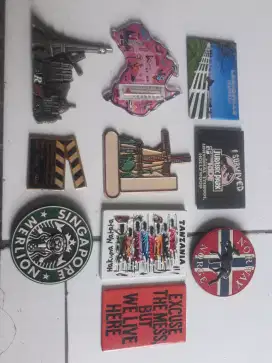 Antik vintage borongan 10 pcs tempelan kulkas premium mancanegara