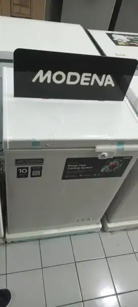 Obral freezer Modena 100liter low Watt stok terbatas Buruaaan