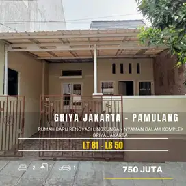 DIJUAL RUMAH SIAP HUNI BARU RENOVASI DI GRIYA JAKARTA PAMULANG
