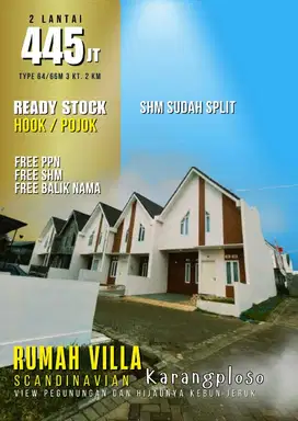 Rumah Siap Hunib2 Lantai Karangploso Malang