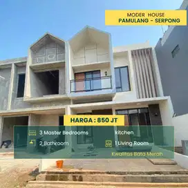 DIJUAL RUMAH MODERN AREA SERPONG JAYA PAMULANG FULL BATA MERAH
