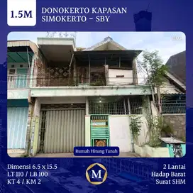 Rumah Hitung Tanah Donokerto Kapasan Simokerto Surabaya