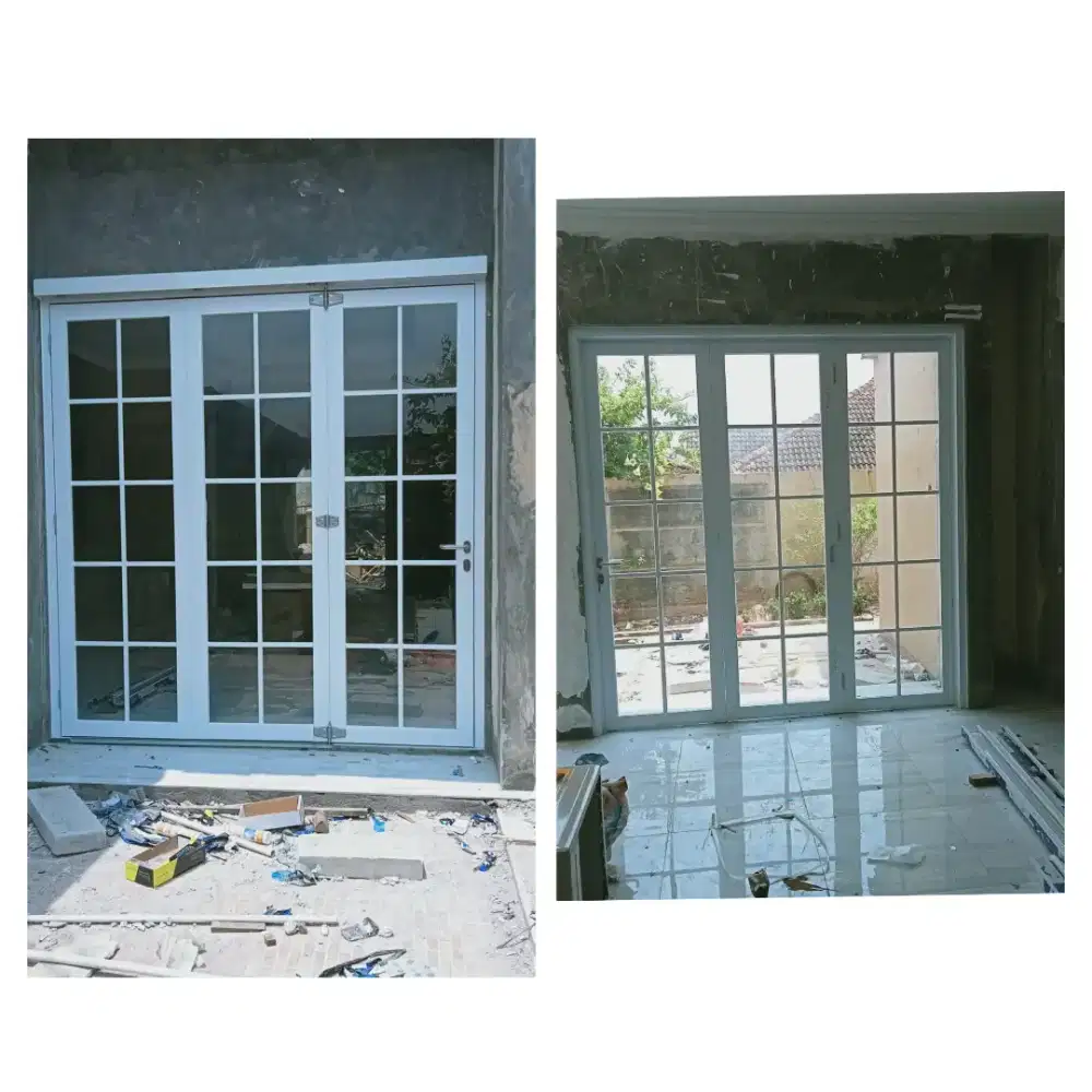 Pintu lipat aluminium 3 daun