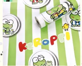 Wallpaper stiker dinding motif karakter anak keroppy