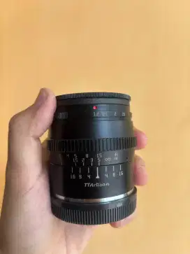 Lensa Canon EOS-M merk TTartisan 50mm f1.2 Kondisi Mulus 95% Fullset!