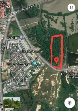 Dijual Tanah 0 Jalan Raya Madusila (Depan Waterpark Citraland) Kendari