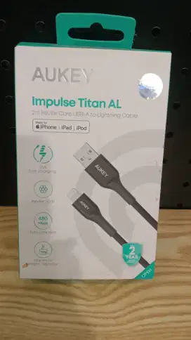 Aukey Cable CB-AKL2 Black MFI USB A To Lightning Kevlar 2M - 500422