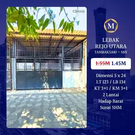 Rumah Lebak Rejo Utara Kenjeran Tambaksari dkt MERR Ploso Mulyorejo