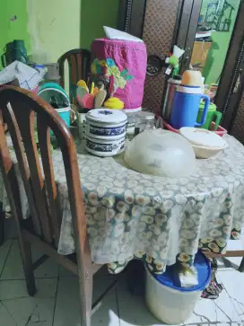 Meja makan kayu jati fullset