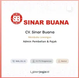 Lowongan admin dan pajak